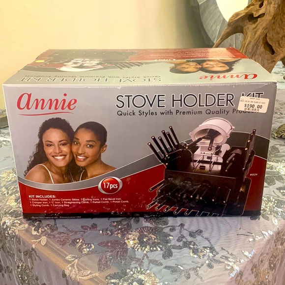 ANNIE black stove holder with stove!!17pcs BRAND NEW! W/ bonus Marcel Wax